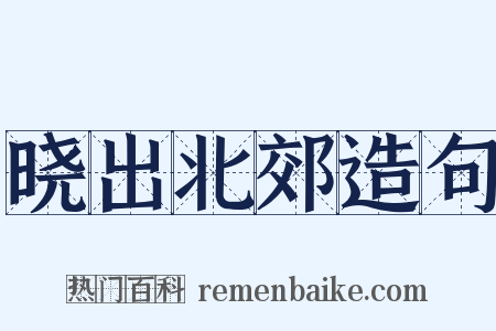晓出北郊造句是什么意思的图片